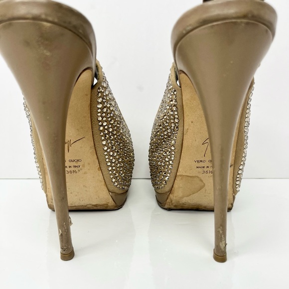 Giuseppe Zanotti ‘Liza’ Crystal Embellished Slingback Heels - Picture 5 of 11